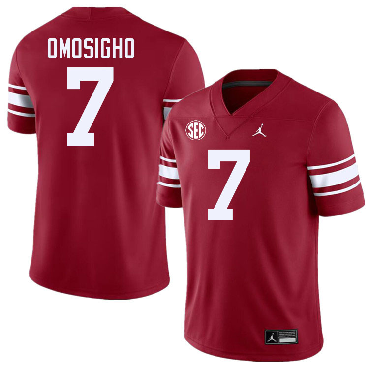 Oklahoma Sooners #7 Sammy Omosigho College Football Jersey Stitched-Throwback